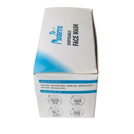 Modenna ONE BOX/50 PCS DISPOSABLE 3-PLY FACE MASK  BLUE-Non-woven Fabric/SEALED