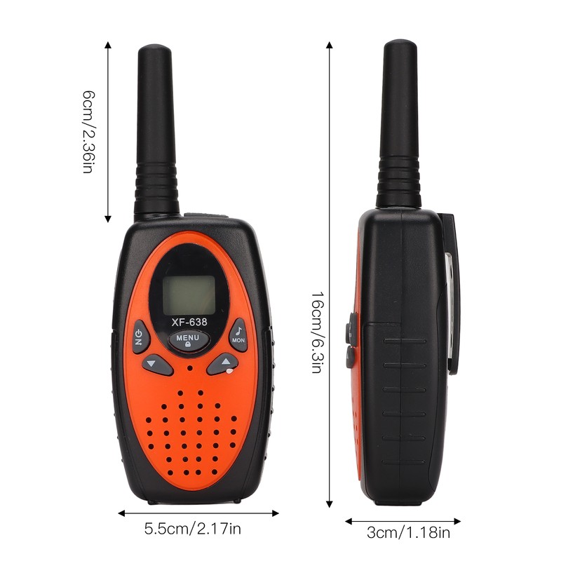 2pcs Wireless Walkie Talkie Hand Held 0.5W 3km Long Range