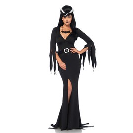 Leg Avenue Women's 3 Pc Immortal Mistress Costume with Dress, Belt, Necklace, Black, X-Large