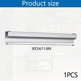 keyxer Bonhalter Gastronomie Bonschiene 40 cm Aluminiumlegierung Tab Grabber Selbstklebend Bon Klemmleiste Gastronomie Klemmleiste für Bar Büro Bestellung Ticket(Wandmontage, Edelstahl)