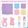 16 Pcs Easter Napkin Rings and Easter Napkins Cloth -Wood