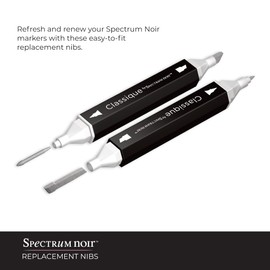 Crafter's Companion Accessories Spectrum Noir Classique Chisel & Fine Nibs 12pk, White, One Size