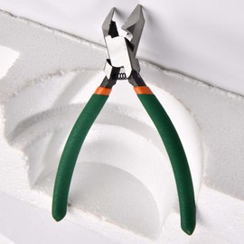 GOLD DEER 45 Angled Diagonal Pliers for Flush Cut Plastics Wire Cutters with Wire Stripping Holes Wire Side Cutters Clippers Flush Cutter Wire Snips for Jewelry Making, Electronic, Model, Floral