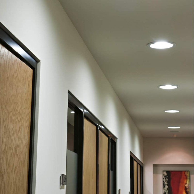 Tecnolite Lámpara Empotrado LED, Color Blanco, 9 W, Luz Blanca