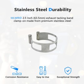 2.5 Inch (63.5mm) Stainless Steel Welding Tacking Band Clamp,Clamp-On Exhaust Pipe Tacking Band for Welding Fabrication