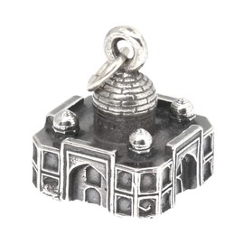LGU® Sterling Silver Oxidized Three Dimensional Taj Mahal Charm