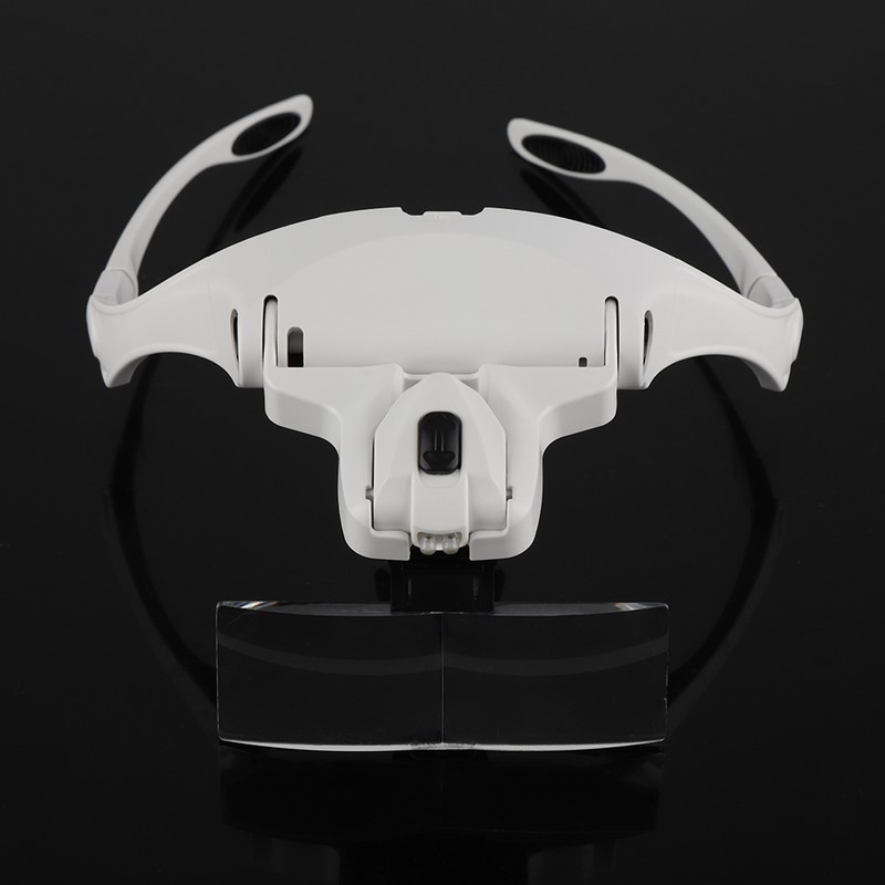 Hands Free Eyeglasses Bracket Magnifier with 5 Pcs Lenses Headband