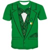 KYKU St Patrick Day T Shirt Mens Leprechaun Costume Tuxedo,