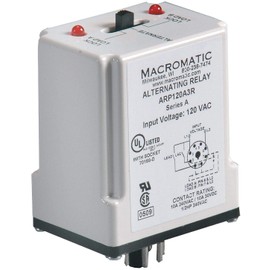 Macromatic Alternating Relay, 10 Amps, 120VAC, 8 Pins, DPDT Cross-Wired - ARP120A3R