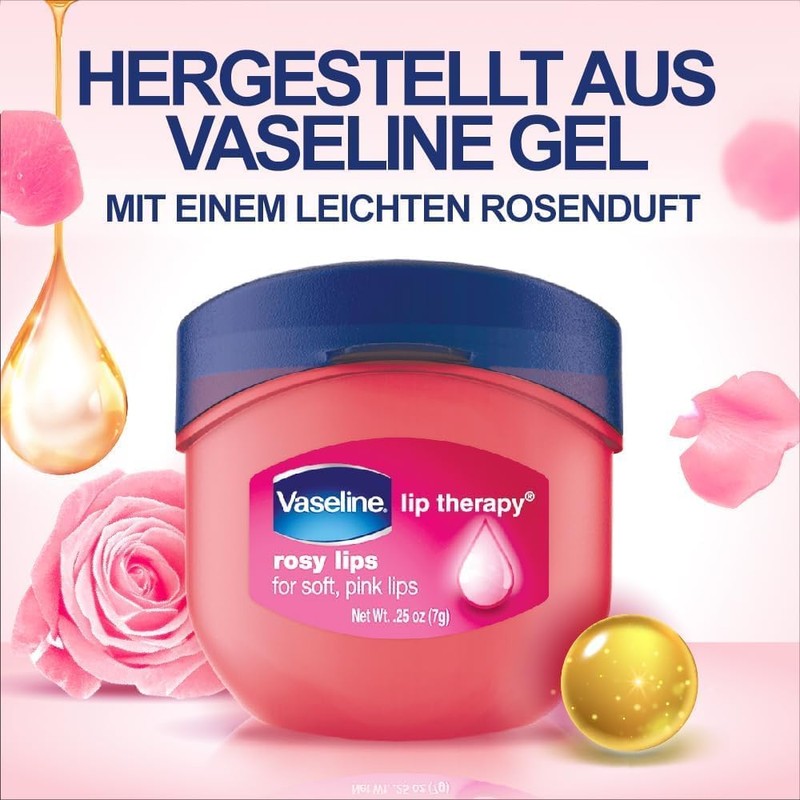 Vaseline - Lip Care Rosy Mini Tarro 7g, Rosa