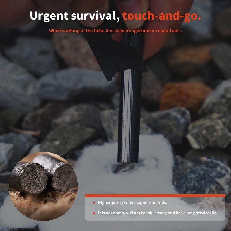 1 set Fire Starter Kit Flint,Survival Fire Steel Flint Striker
