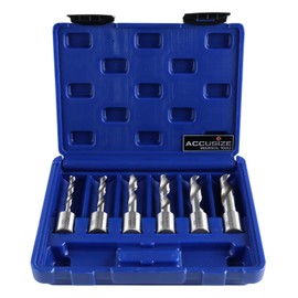 Accusize Industrial Tools 6pcs/Set H.S.S. Fully Ground Drill Sets with 3/4" Weldon Shank, 2inch Cutting Depth, 0519-5002