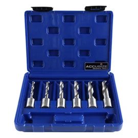Accusize Industrial Tools 6pcs/Set H.S.S. Fully Ground Drill Sets with 3/4" Weldon Shank, 2inch Cutting Depth, 0519-5002