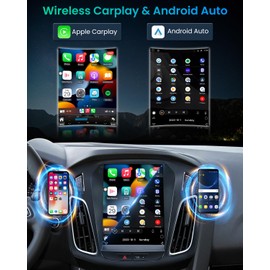 Car Stereo Radio for Ford Focus 2012 2013 2014 2015 2016 2017 2018: 10.4 Inch IPS Touchscreen 5GWi-Fi with Carplay Android Auto (2+64GB)