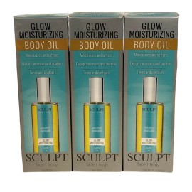 Sculpt Face/Body Glow Moisturizing Body Oil Coconut (3.1Oz/191mL)  NEW LOT OF 3