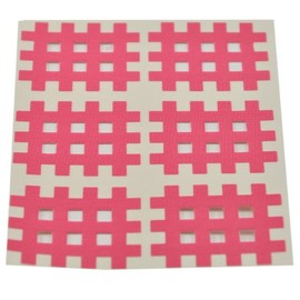 Medicalcorner24 Kinseology Cross Tape 3.6 cm x 2.8 cm 10 Sheets in Pink, Cross Patches, Cross Tape