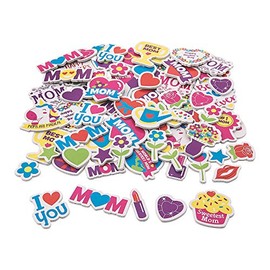 Mother's Day Stickers and Foam Shapes - Bulk 300 Pack - DIY Crafts for Kids and Fun Home Activities