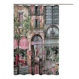 ヨーロッパの街角風　シャワーカーテン