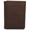 MARSHAL RFID Blocking Brown Men's Wallet Premium Leather Trifold Classic