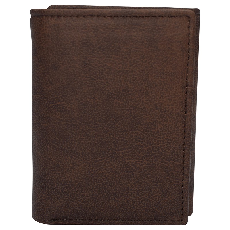 MARSHAL RFID Blocking Brown Men's Wallet Premium Leather Trifold Classic
