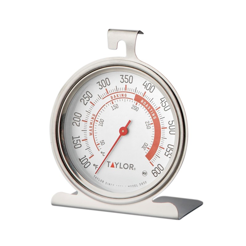 Taylor Precision Products Large Dial Thermometer, Silver