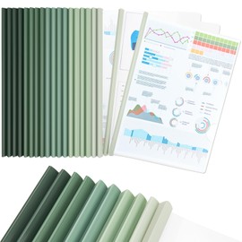 CC ODDHOME Pack of 20 Thermal Binding Covers A4, Spine Width 10 mm, 90 Sheets Binding Capacity, A4 Sliding Bar Binder for Office School File Documents Organiser (Green)
