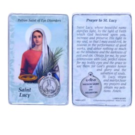 Healing Saints Card with Medal St. Lucy