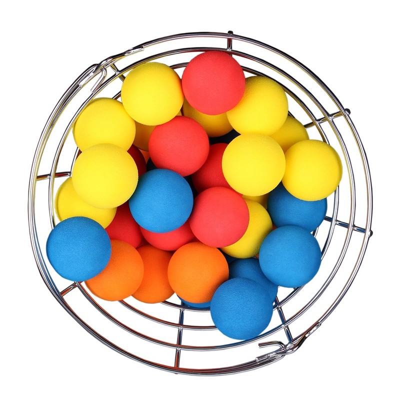 Intech 48 Multi-Color Foam Golf Balls with Metal Range Basket,