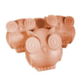3 pc Owl Shaped Shea Butter & Goatmilk Soap Set - Vanilla-Almond Scented Large Oval Bars