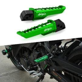 Motorcycle Footboards FootPegs 360° Roating Fit For Ninja 400 2018-2023 | 500 2024 | 650 2017-2023 | ZX6R ZX10R NINJA1000 SX Passenger Footboards Footrest Pedal NINJA Foot Pegs GN