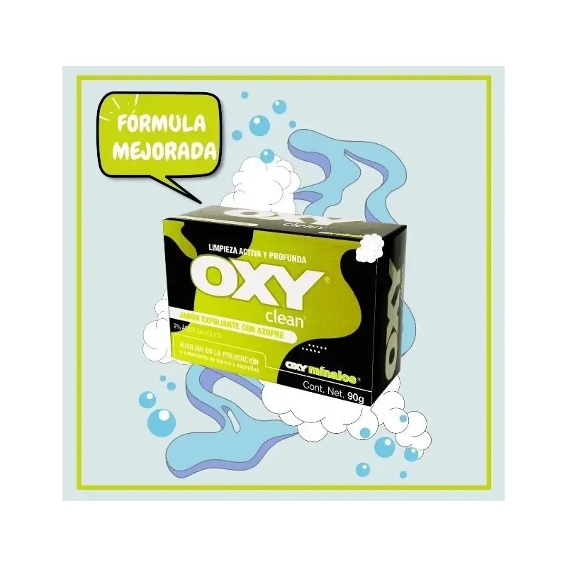 Oxy Clean Jabón Exfoliante con Azufre y Ácido Salicílico 90g