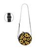 AHOMY Round Crossbody Wallet Watercolor Sunflower Fashion Circle Purse Messenger
