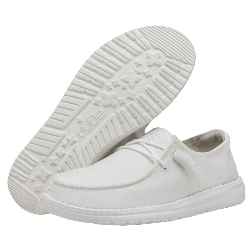 Hey Dude Wendy Slub Canvas White, Women 22 MX