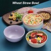 Set of 5 Unbreakable Lightweight Rice Bowl, Premium Wheat Straw