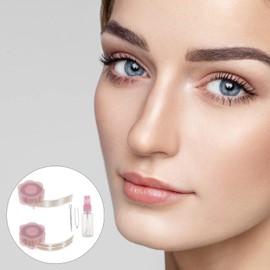 FRCOLOR Lace Invisible Double Eyelid Tapes Single- Sided Lace Mesh Breathable No Trace Waterproof Invisible Double Eyelid Tape Stickers Pink