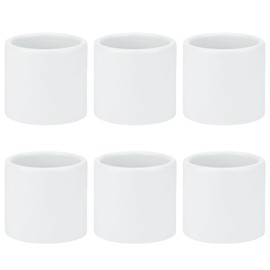 6 Pcs Black Light Socket Shade Rings, Metal Lamp Shade Collar Rings for Medium-Base Ceramic Sockets Lock E26 E27 Ceramic/Porcelain Socket with Thread Diameter 1-1/2 Inches (White)
