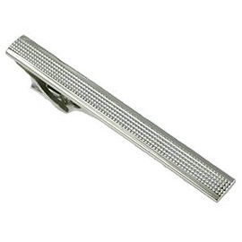 Textured Silver Tie Bar Select Gift Pouch