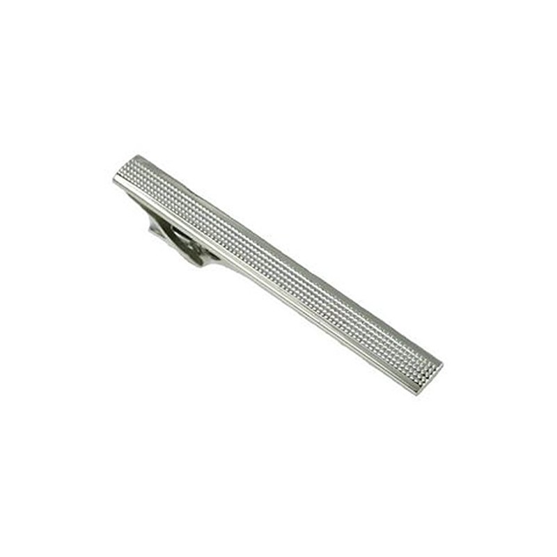 Textured Silver Tie Bar Select Gift Pouch