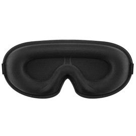 Blackout Sleep Mask for Women Men Zero Eye Pressure Eye Mask, Lycra Fabric 3D Ergonomic Design Eye Movement and Eyelash Friendly, Ultra Comfortable Blindfold for Sleeping (Black)