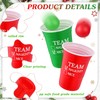 Reallnaive Christmas Party Supplies Team Naughty or Nice Tableware Set,including