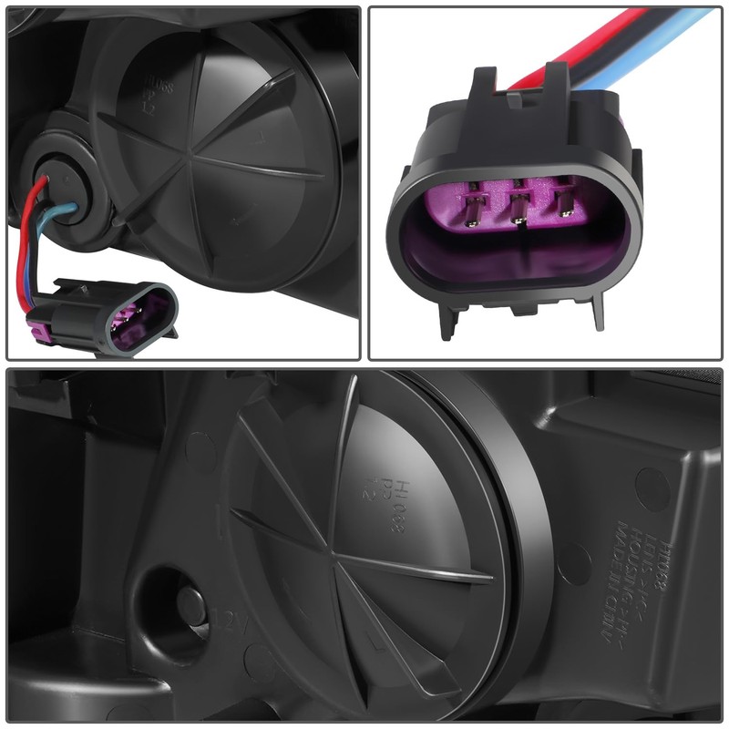 DNA MOTORING Pair OE Style Headlights Compatible with 09-10 Dodge