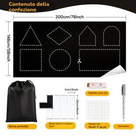 Vexyra Tenda Oscurante Finestra 200x148cm, Tende Oscuranti per Interni 100% Tessuto Oscurante, Telo Oscurante Termico Isolante Portatile Senza Forare per Camera da Letto, Lucernario, Camper
