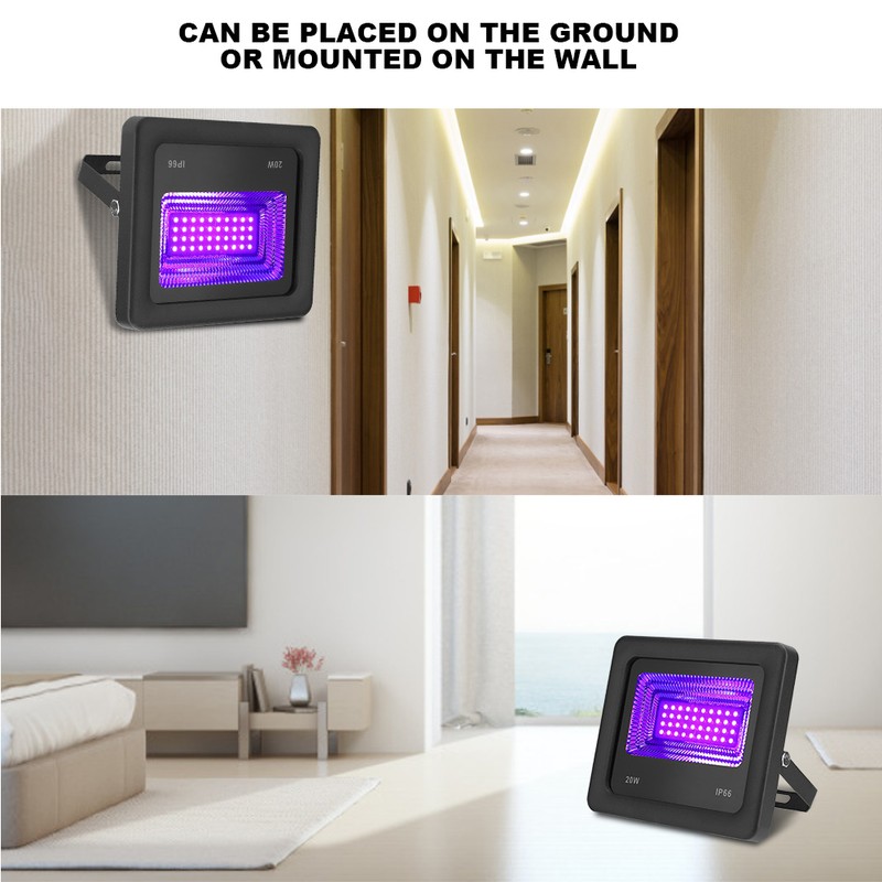 20W UV LED Cleaning Light Mite Removal Waterproof Ultraviolet Cleaning