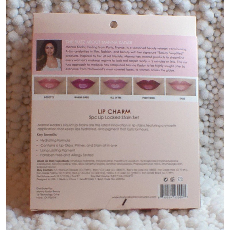 Manna Kadar Lip Charm 5pc Lip Locked Stain Set