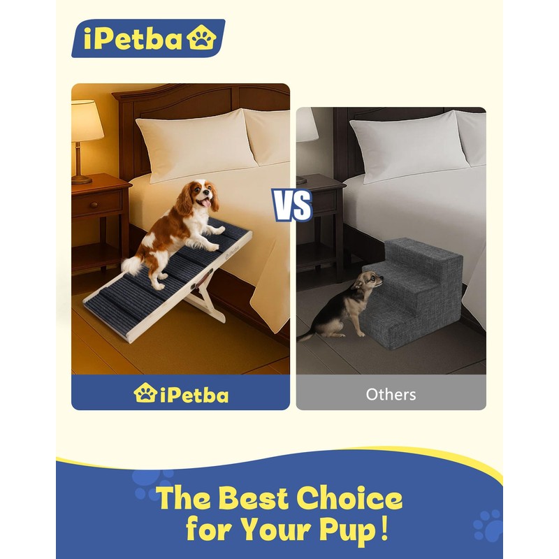 iPetba Dog Ramp for Bed & Couch for Small &