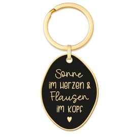 Graphic Workshop Key Ring Sun in the Heart, gold