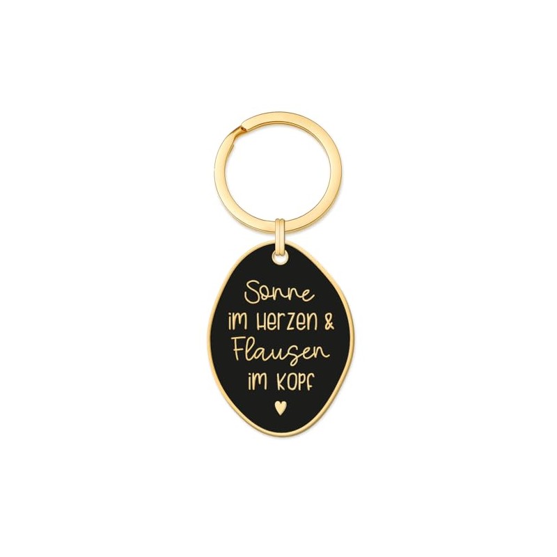 Graphic Workshop Key Ring Sun in the Heart, gold