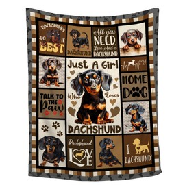 Dachshund Blanket,Just A Girl Who Loves Dachshund Blanket Gifts Super Soft Cozy Decorative Blanket,Dachshund Dog Throw Blanket Dog Lovers Gifts for Women,40"x50"-Throw Size