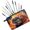 YULUENZE Fire Fighting Truck Cosmetic Bag for Women Cute Small