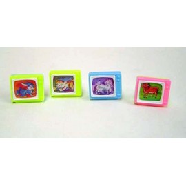 Set of 4 Vintage flicker TV Pencil Sharpeners